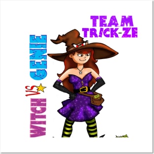 WITCH  VS GENIE  TEAM TRICK-ZEE SHIRT Posters and Art